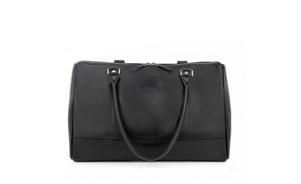 Sac Chicago noir Monsieur J, vue de face 