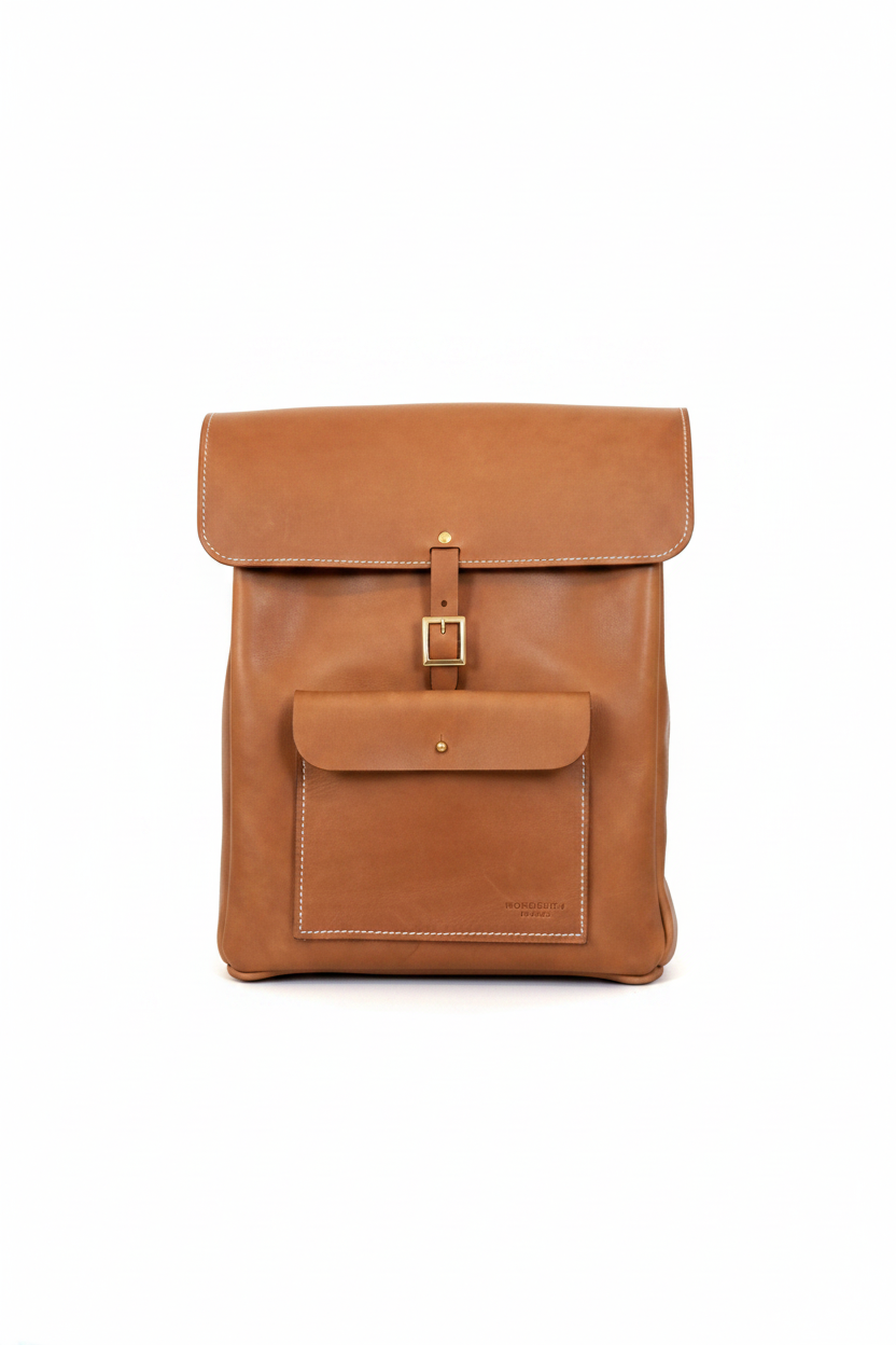 Sac à Dos Goa en cuir vue de face - Monsieur J 