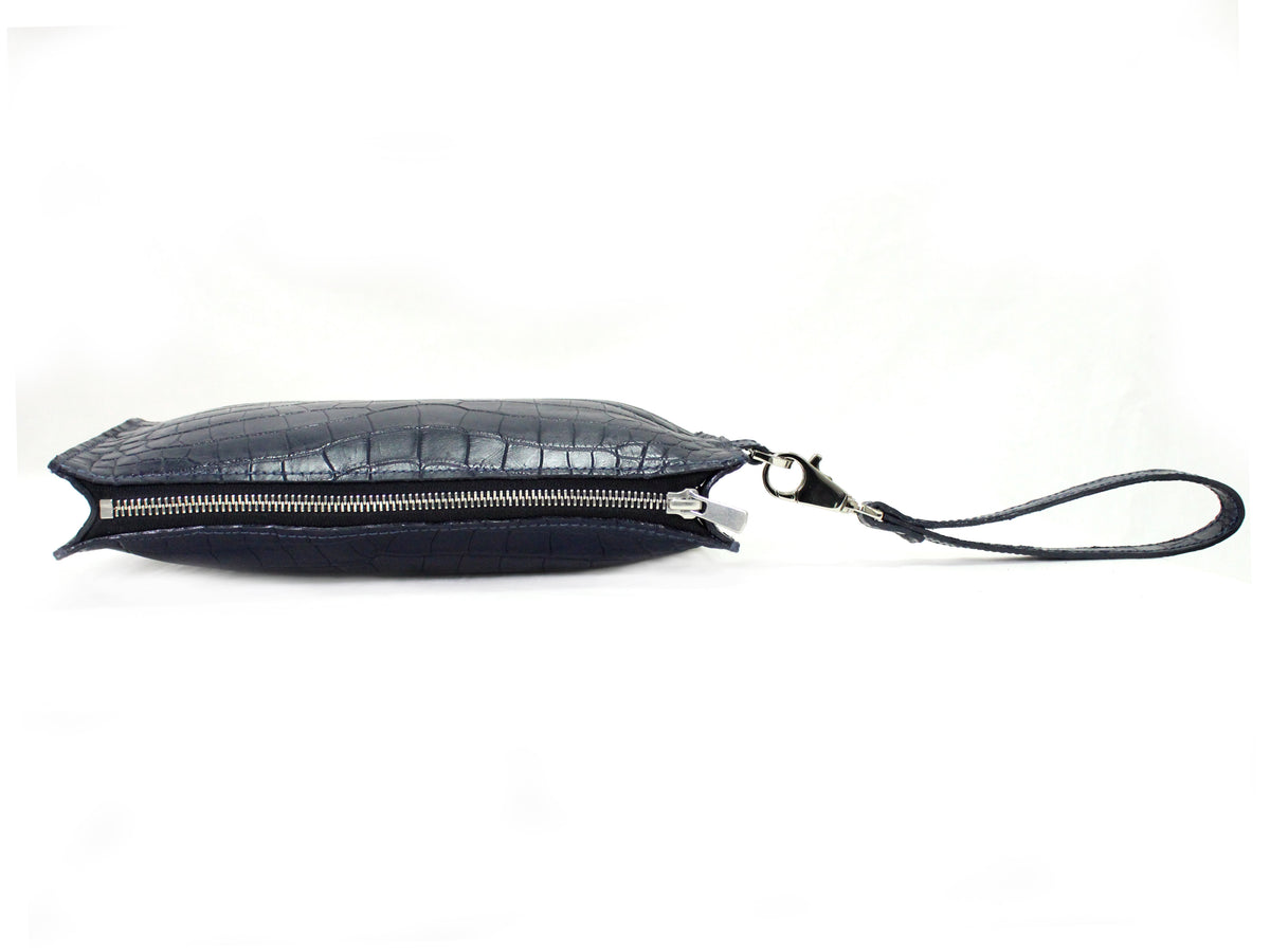 Pochette Alligator mis à plat, détails visible - Monsieur J