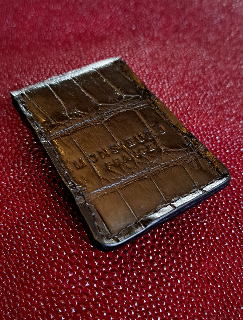 Étui crocodile véritable Briquet Dupont