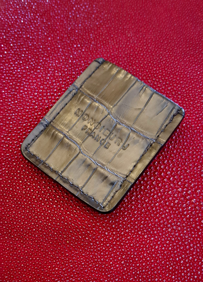 Étui crocodile véritable coupe-cigare - Monsieur J 