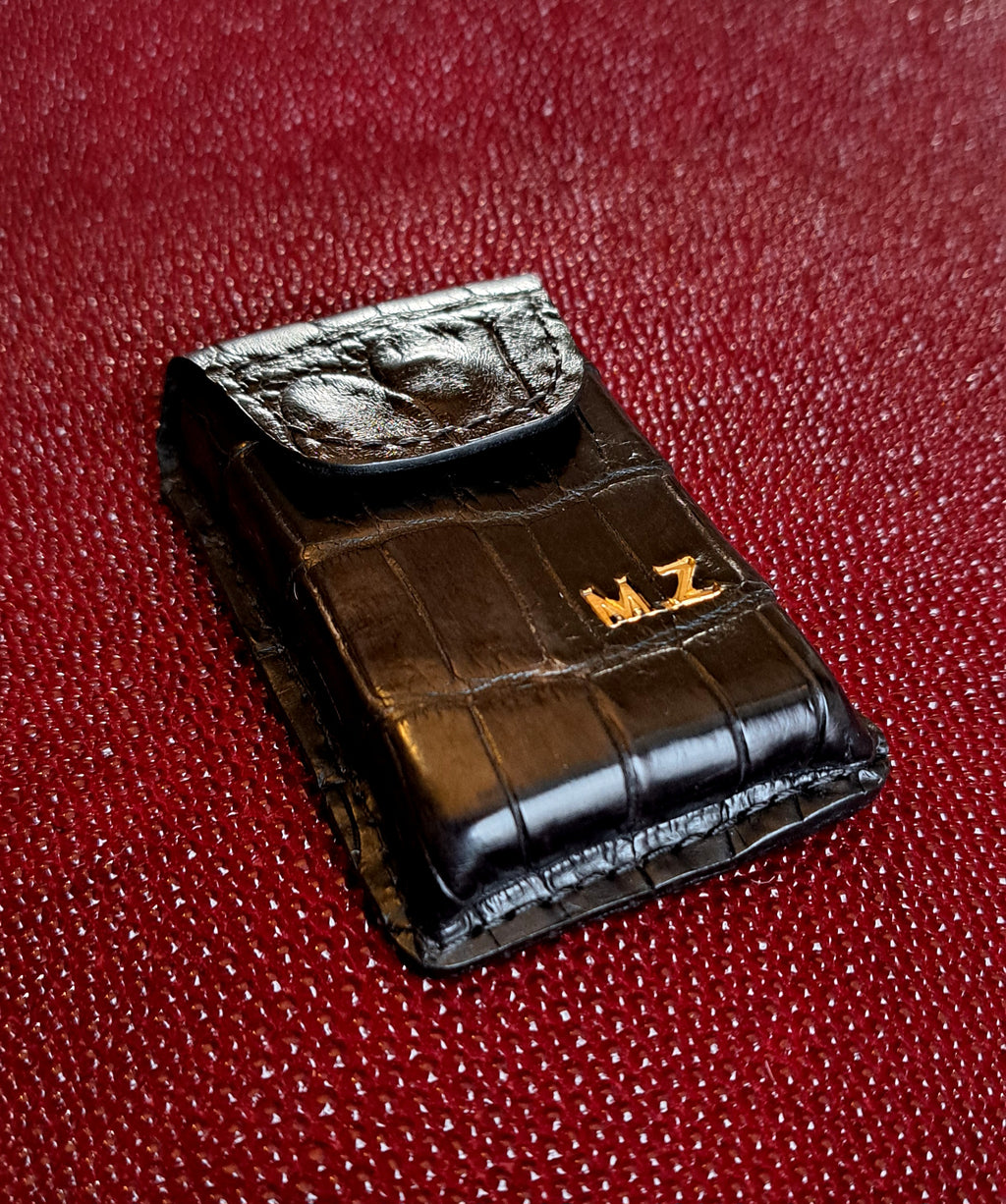 Étui crocodile véritable Briquet Dupont - Monsieur J 