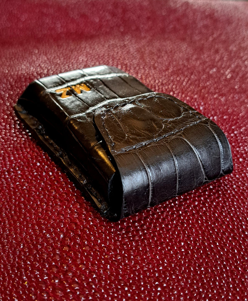 Étui crocodile véritable Briquet Dupont