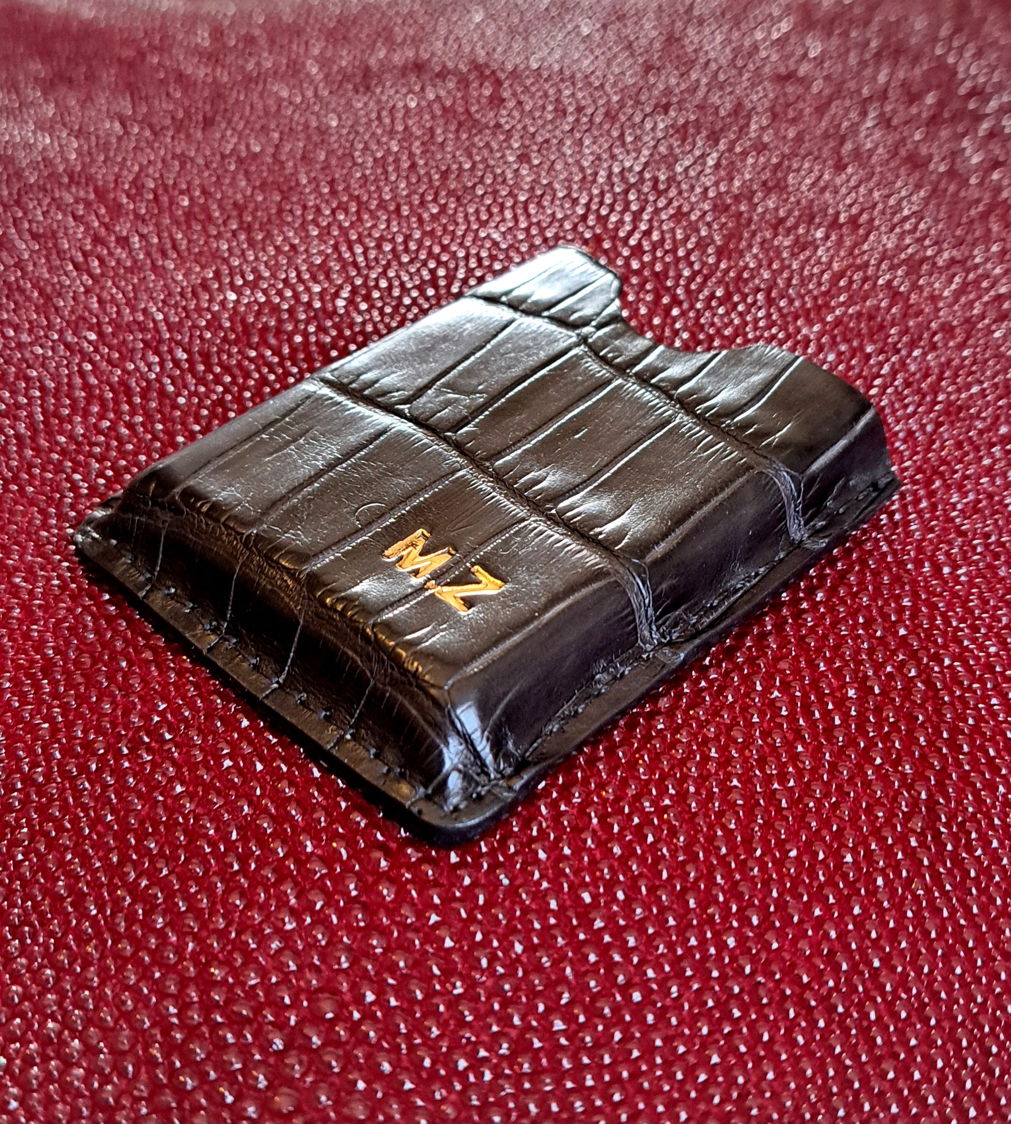 Étui crocodile véritable coupe-cigare - Monsieur J 