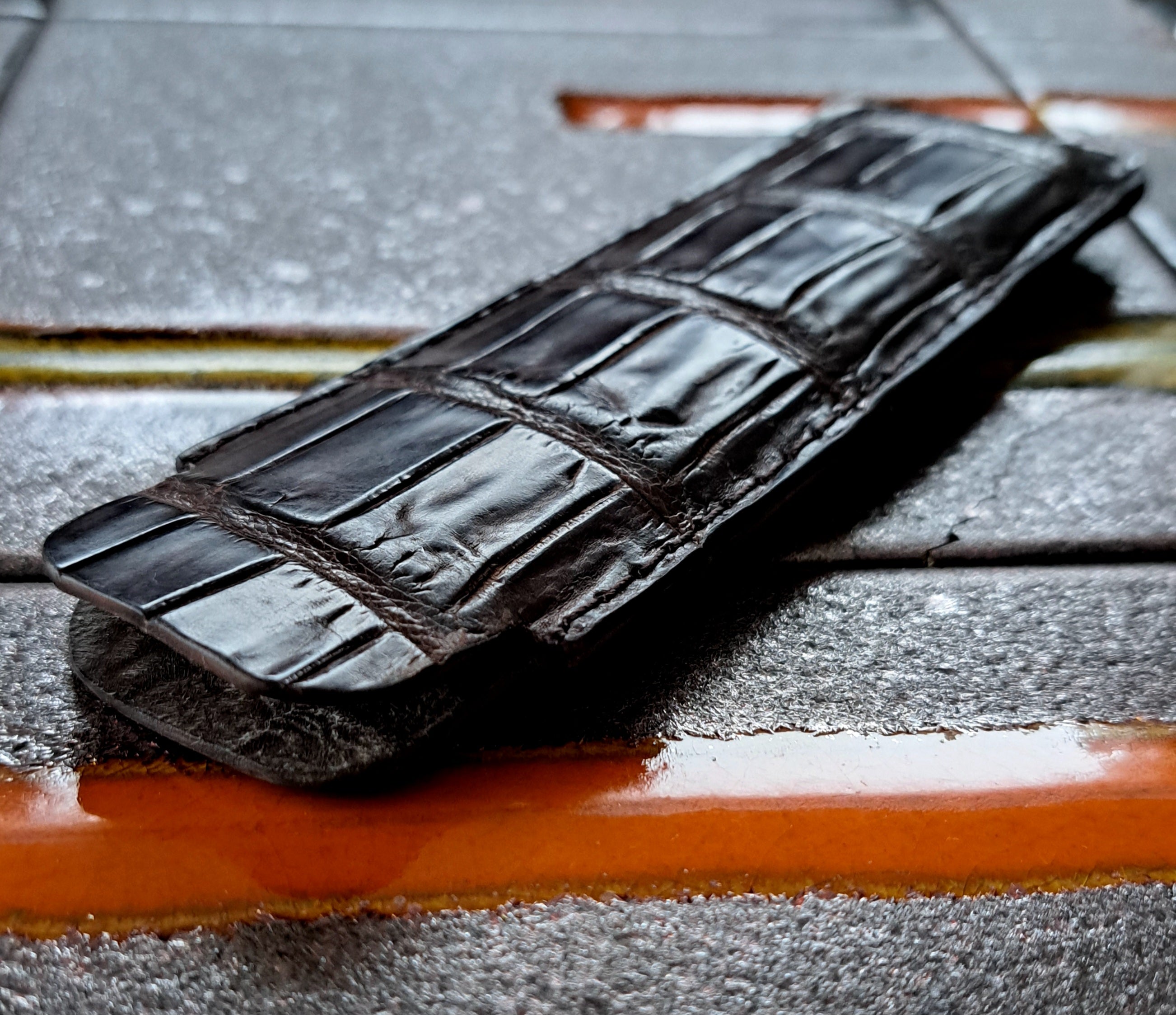 Étui à peigne crococodile - Monsieur J 