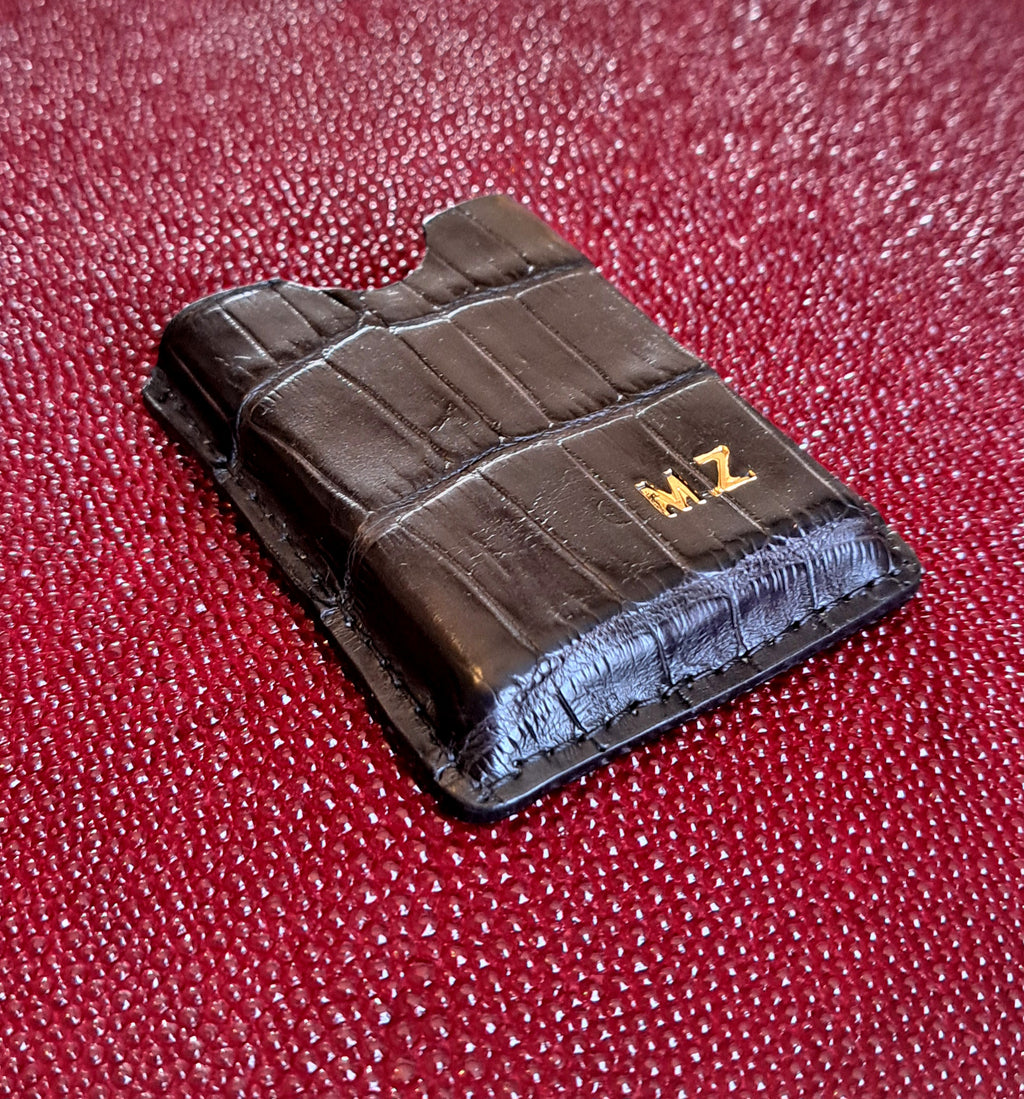 Étui crocodile véritable coupe-cigare - Monsieur J 