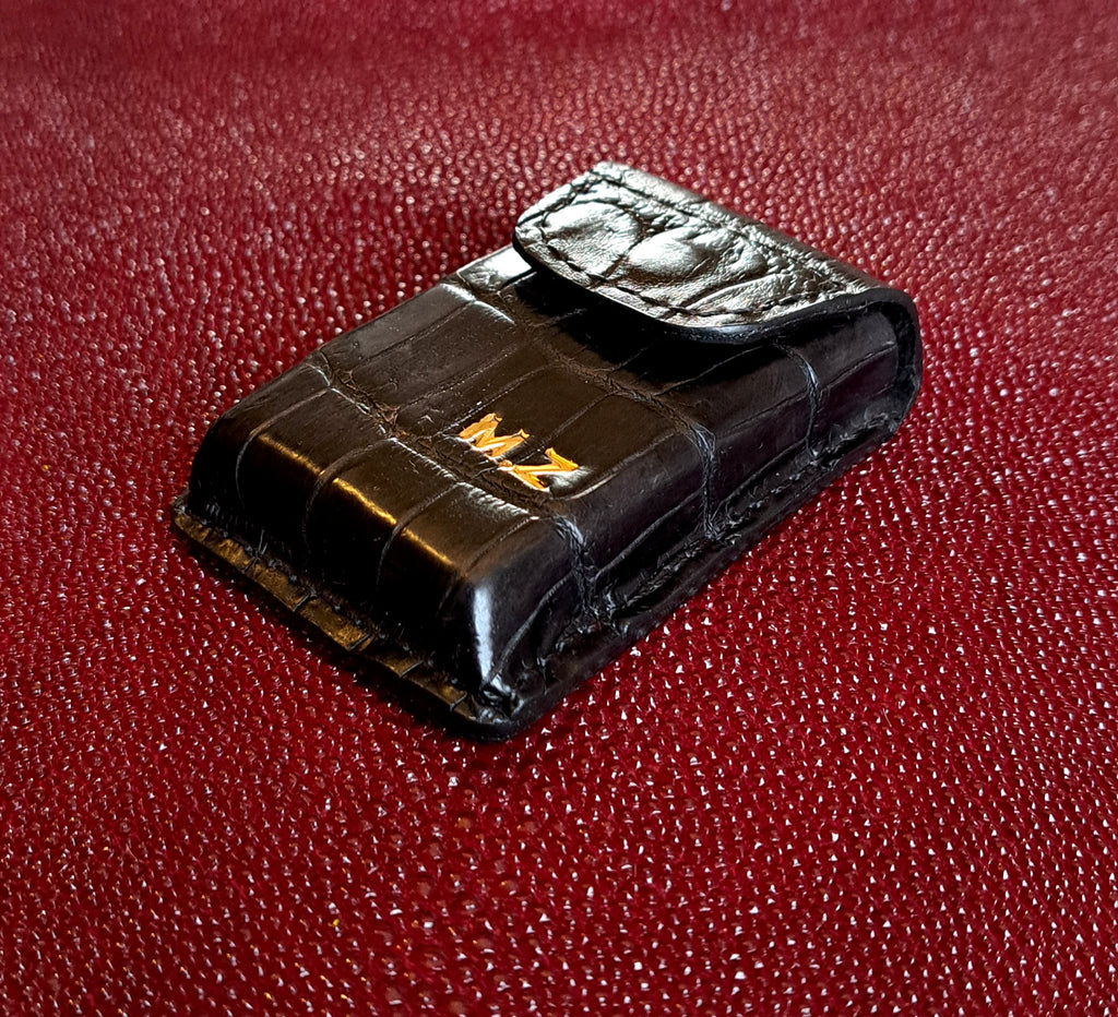 Étui crocodile véritable Briquet Dupont - Monsieur J 