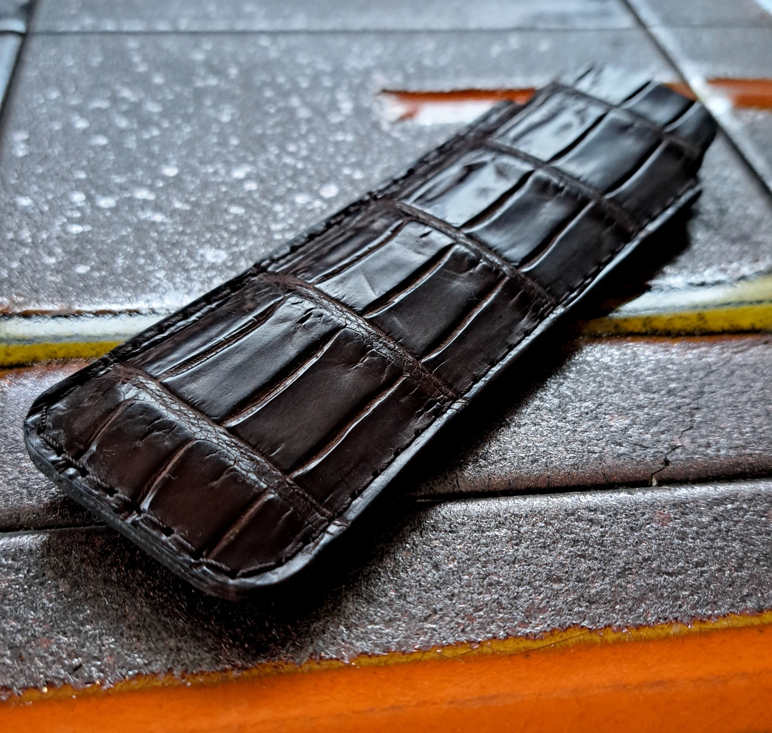 Étui à peigne crococodile - Monsieur J 