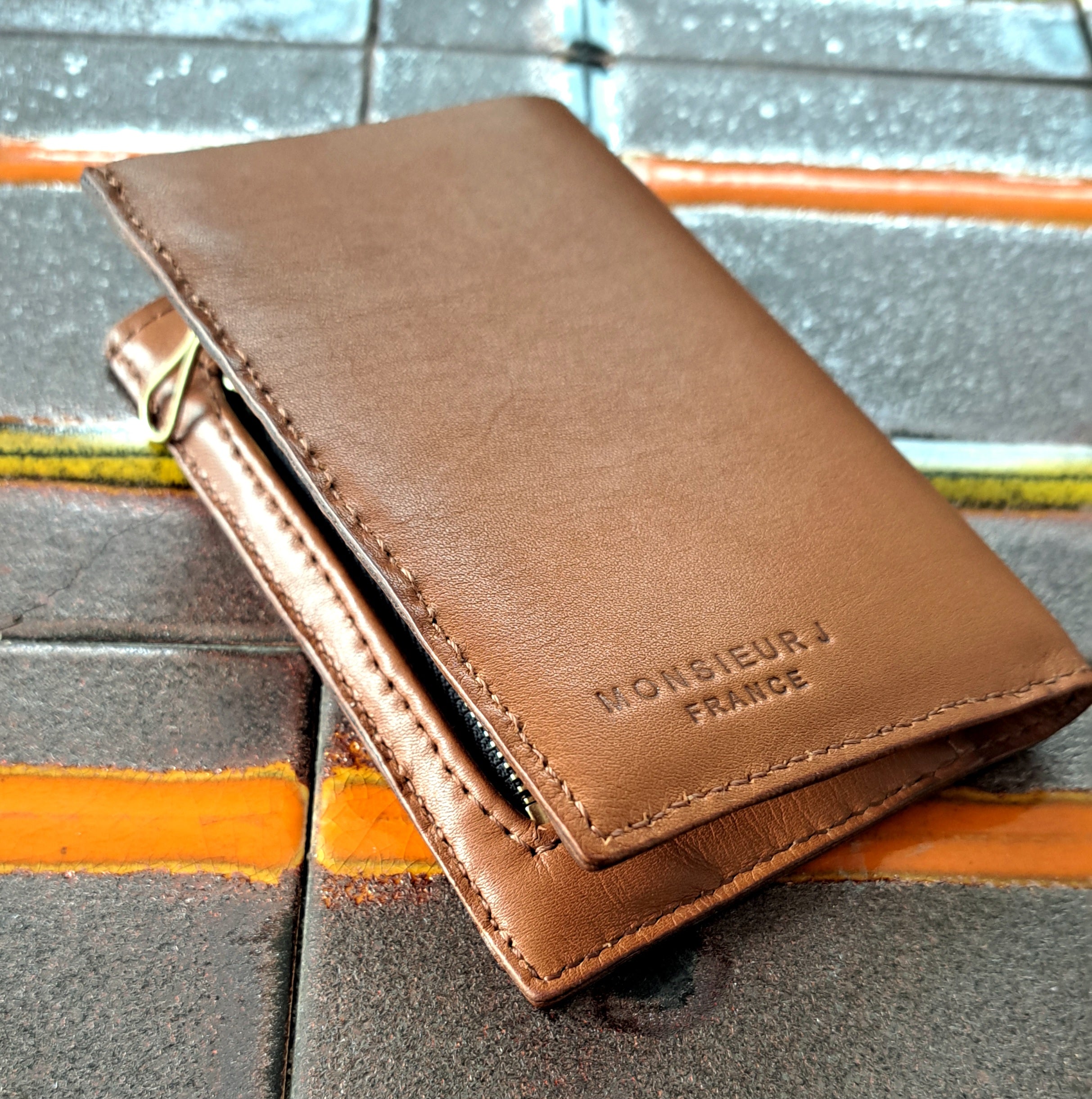 Portefeuille combiné porte-monnaie porte-clés - Monsieur J 