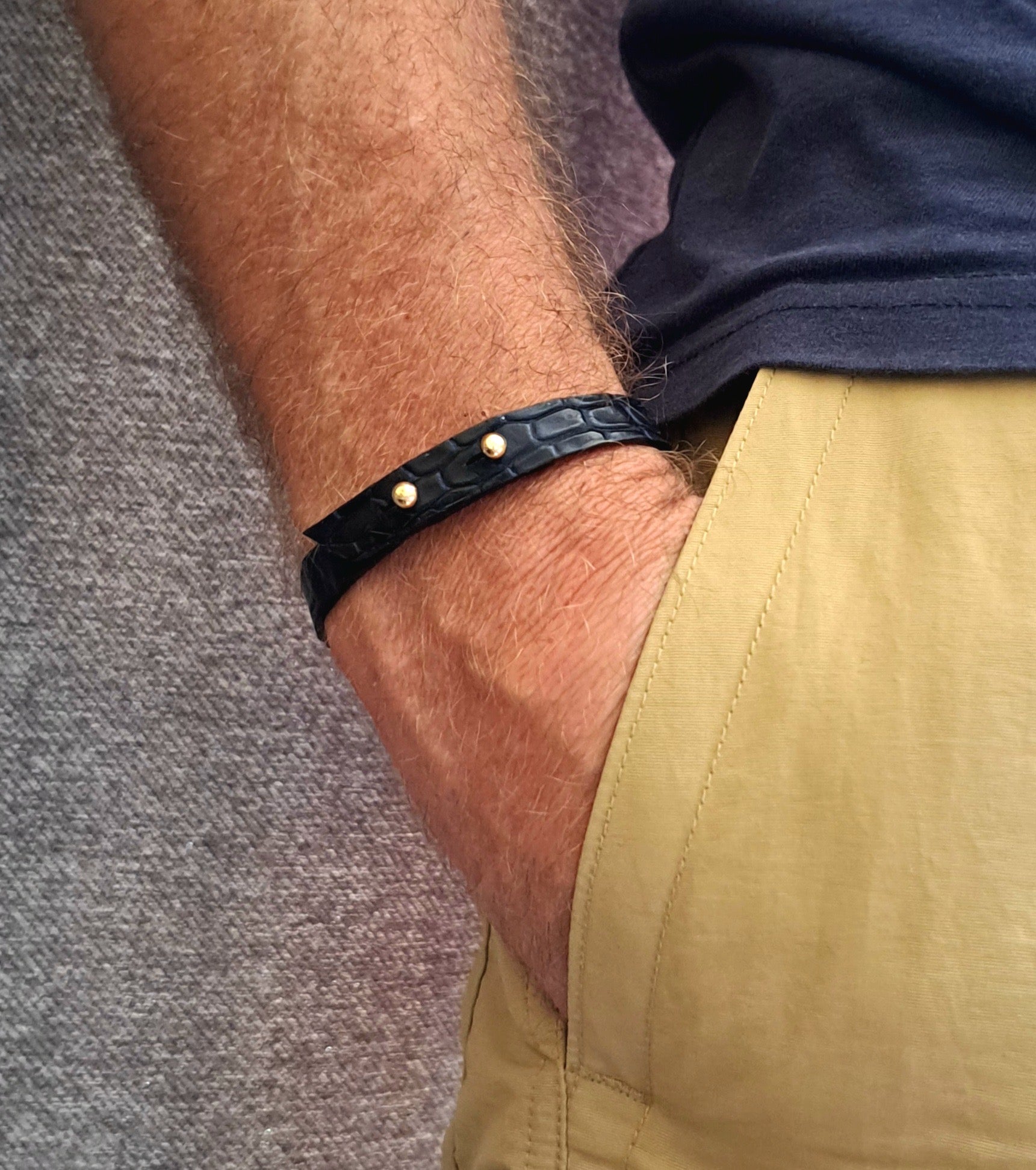 Bracelet en crocodile - Monsieur J 