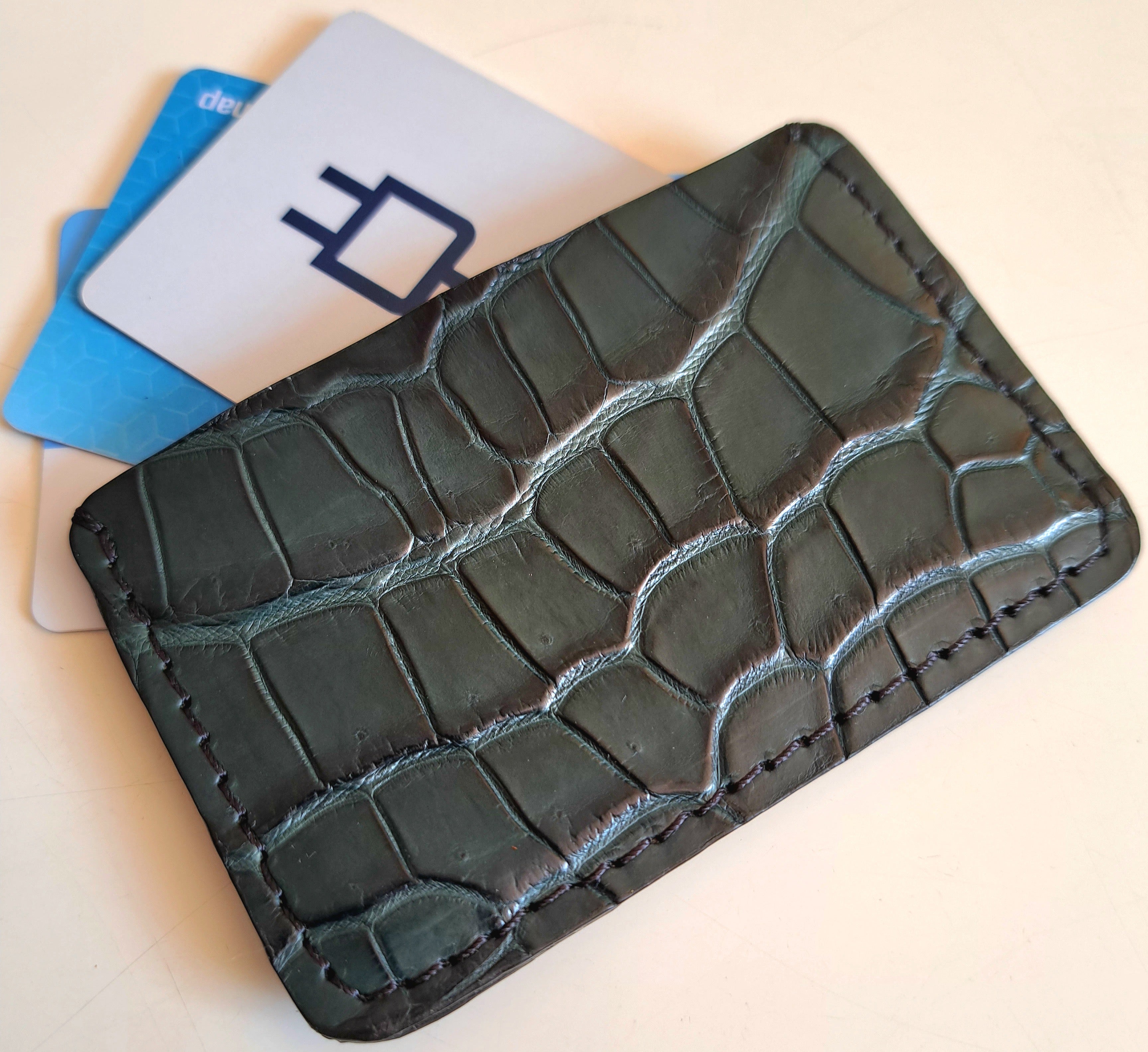 Porte-cartes en crocodile - Monsieur J 