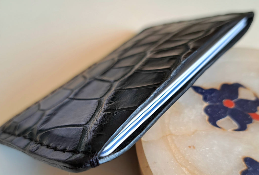 Porte-cartes en crocodile - Monsieur J 