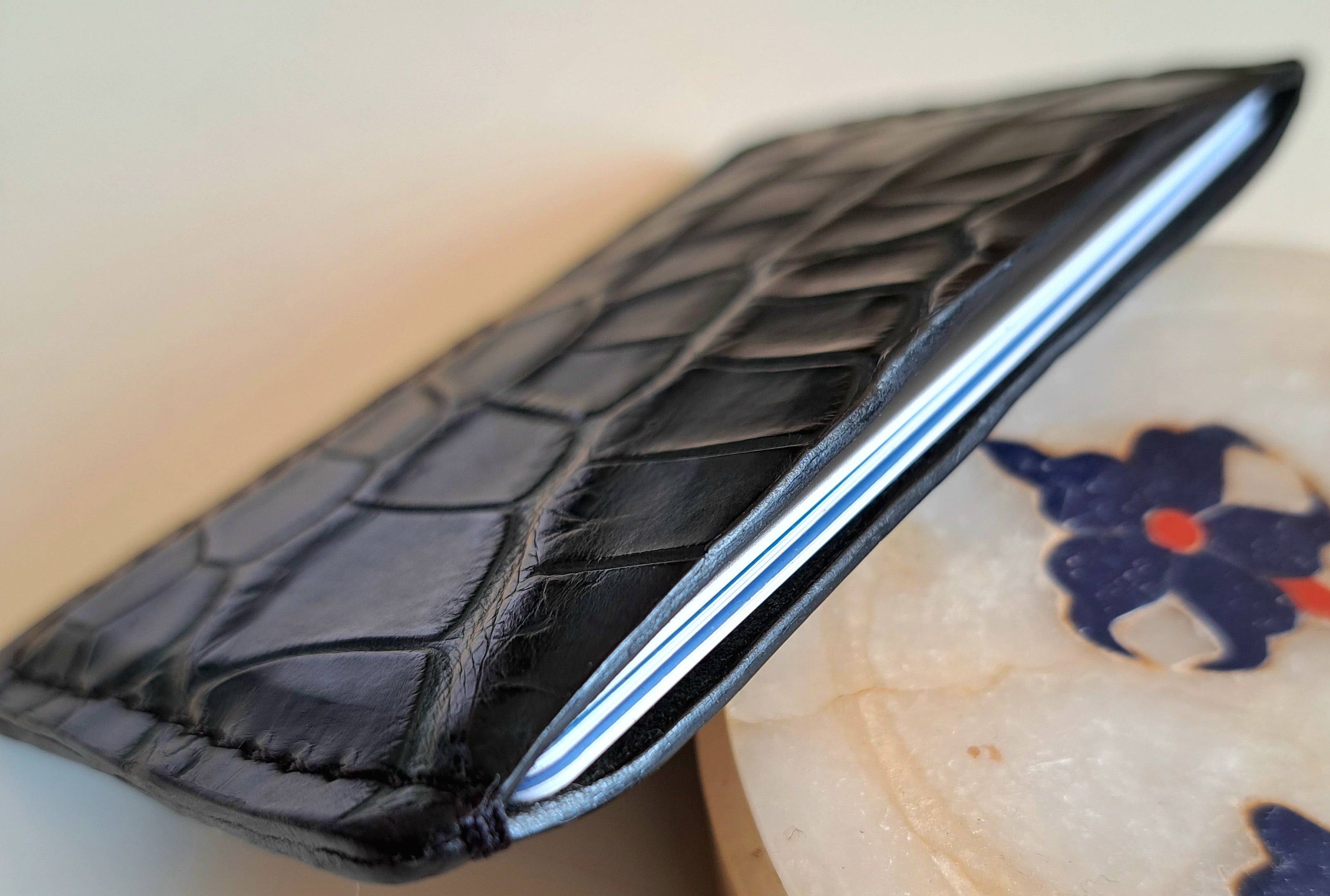 Porte-cartes en crocodile - Monsieur J 