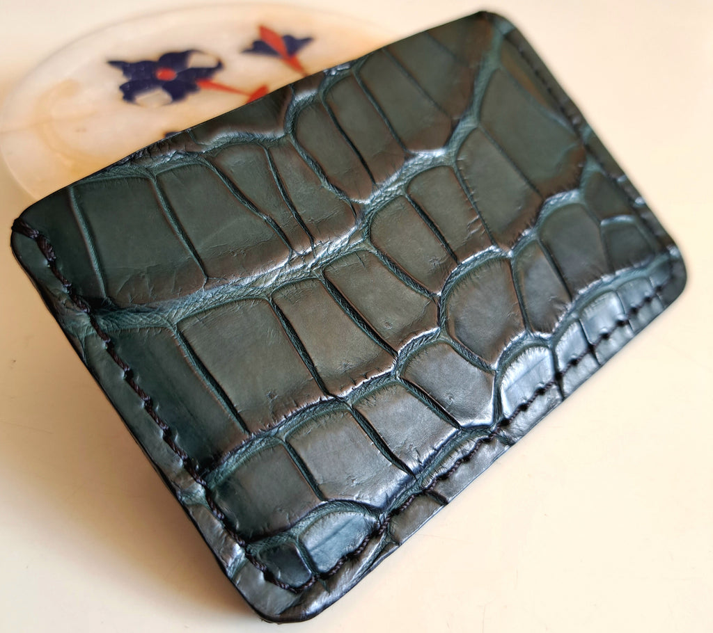 Porte-cartes en crocodile - Monsieur J 